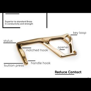 new, never used . anti bacterial brass touch tool